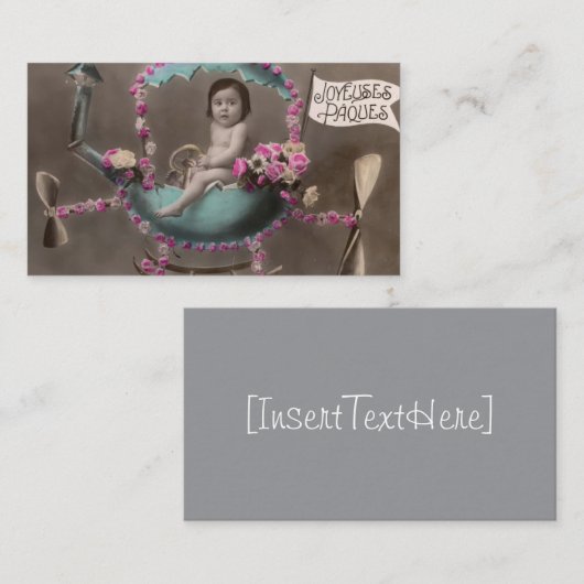 Carte De Visite Joyeuse Paques (Devant / Derrière)