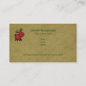 Carte De Visite Joyeuses Fêtes Red Christmas Reindeer (Dos)