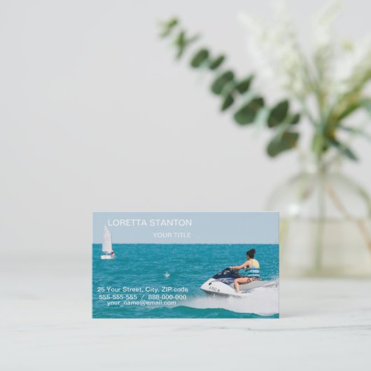 Carte De Visite Joyeuses vacances (Debout devant)