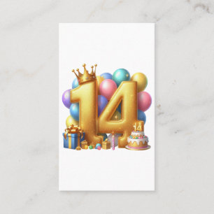 Carte De Visite Joyeux 14e anniversaire