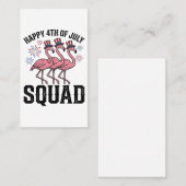 Carte De Visite Joyeux 4 juillet Flamingo Squad Vector Design_1 (Devant / Derrière)