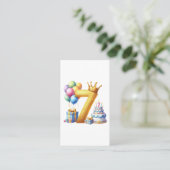 Carte De Visite Joyeux 7ème Anniversaire (Debout devant)