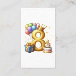 Carte De Visite Joyeux 8e Anniversaire