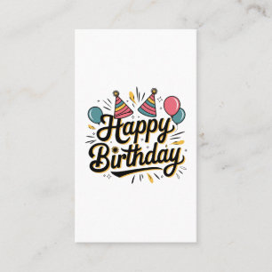Carte De Visite Joyeux Anniversaire Festif