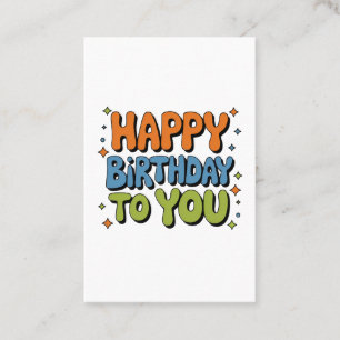 Carte De Visite Joyeux Anniversaire Groovy