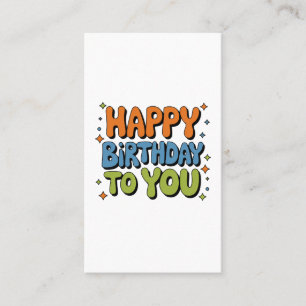 Carte De Visite Joyeux Anniversaire Groovy
