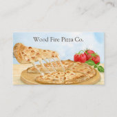 Carte De Visite Joyeux Anniversaire Pizza Fromage (Devant)