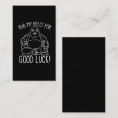 Carte De Visite Joyeux Buddha Rub my Belly pour bonne chance Boudd (Devant / Derrière)