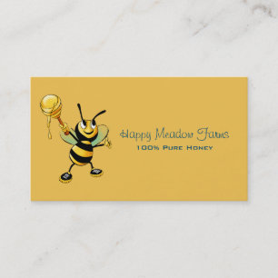 Carte De Visite Joyeux Bumble Bee avec un Scoop de miel