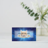 Carte De Visite Joyeux chat dans l'espace. (Debout devant)