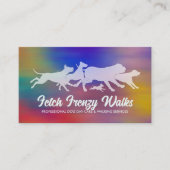 Carte De Visite Joyeux Chiens En Course Silhouettes (Devant)