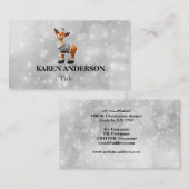 Carte De Visite Joyeux Christmoose portant un casquette (Devant / Derrière)