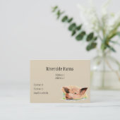 Carte De Visite Joyeux cochon dans la boue élevage d'animaux (Debout devant)