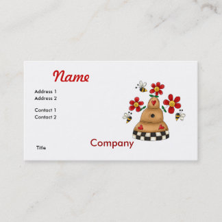 Carte De Visite Joyeux Coeurs N Fleurs Abee Hive