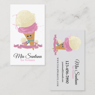 Carte De Visite Joyeux cône de crème glacée