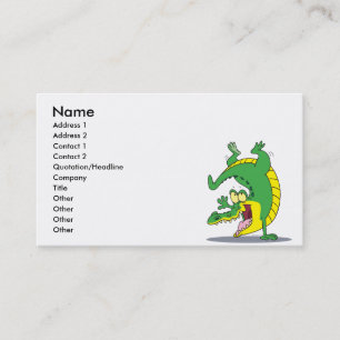 Carte De Visite joyeux crocodile alligator danser