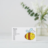 Carte De Visite joyeux dessin animé d'abeille miel volant (Debout devant)