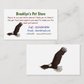 Carte De Visite Joyeux dessin d'aigle à chauve-souris volant (Devant / Derrière)