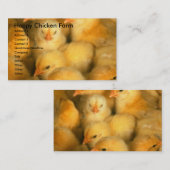 Carte De Visite Joyeux élevage de poulets (Devant / Derrière)