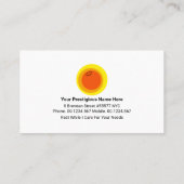 Carte De Visite Joyeux Enfants du baby-sitting du soleil (Dos)