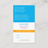 Carte De Visite Joyeux enfants et dent | Dentiste pédiatrique (Dos)