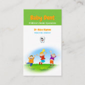 Carte De Visite Joyeux enfants et dent | Dentiste pédiatrique (Devant)