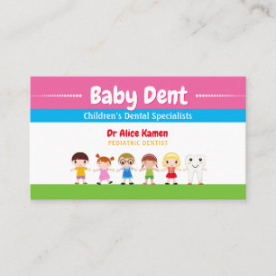 Carte De Visite Joyeux enfants et dent   Dentiste pédiatrique