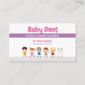 Carte De Visite Joyeux enfants et dent | Dentiste pédiatrique (Devant)