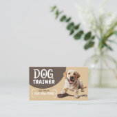 Carte De Visite Joyeux entraîneur professionnel de chiens de Labra (Debout devant)