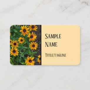 Carte De Visite joyeux fleurs jaunes photo nature