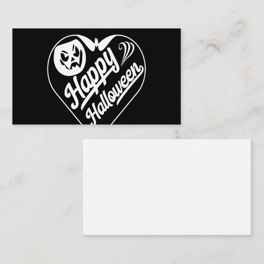Carte De Visite Joyeux halloween (Devant / Derrière)
