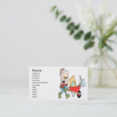 Carte De Visite joyeux homme jardinier jardinier (Debout devant)