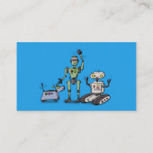 Carte De Visite Joyeux joli dessin de trois robots trio (Dos)