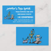 Carte De Visite Joyeux joli dessin de trois robots trio (Devant / Derrière)