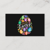Carte De Visite Joyeux Jour de Pâques Oeufs de Pâques Lapin Lapin (Dos)