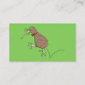 Carte De Visite Joyeux kiwi de saut avec dessin de cravate arc (Dos)