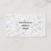 Carte De Visite Joyeux New Year Glassy Red Text (Dos)