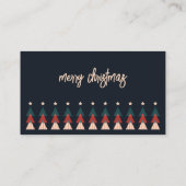 Carte De Visite Joyeux Noël abstrait pin xmas design (Dos)