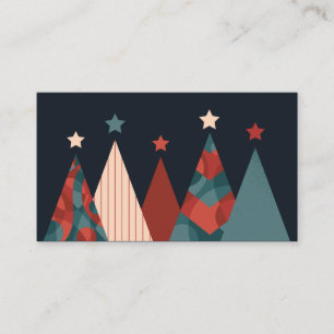 Carte De Visite Joyeux Noël abstrait pin xmas design
