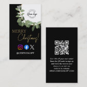 Carte De Visite Joyeux Noël avec logo Offre spéciale Vacances (Devant / Derrière)