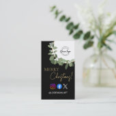 Carte De Visite Joyeux Noël avec logo Offre spéciale Vacances (Debout devant)