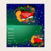 Carte De Visite Joyeux Noël avec Rat Prince (Extérieur déplié)