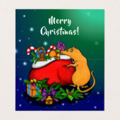 Carte De Visite Joyeux Noël avec Rat Prince (Intérieur déplié)