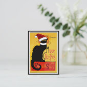 Carte De Visite Joyeux Noël - Conversation Noir (Debout devant)