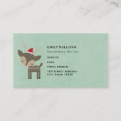 Carte De Visite Joyeux Noël Rouge Floral Aquarelle Wreath (Dos)