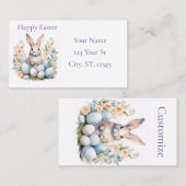 Carte De Visite Joyeux Panier lapin de Pâques Thunder_Cove (Devant / Derrière)