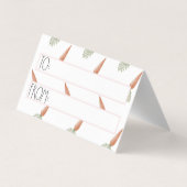 Carte De Visite Joyeux Pâques Carottes d'aquarelle Goodie Bag Topp (Dos)