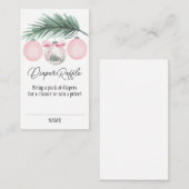 Carte De Visite Joyeux petit chapeau de Noël Raffle avec rose (Devant / Derrière)