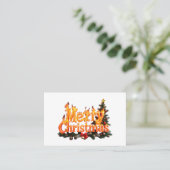 Carte De Visite Joyeux sapin de Noël (Debout devant)