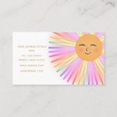 Carte De Visite Joyeux soleil arc-en-ciel (Dos)